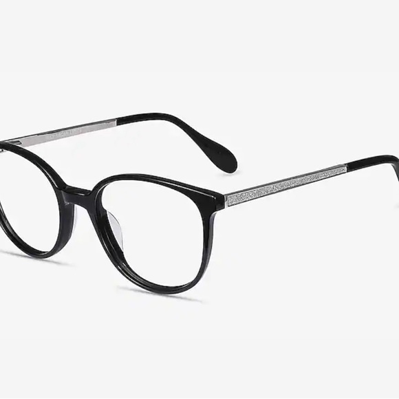 Lucy Oval Black Rim Eyeglasses - Picture 2 of 6